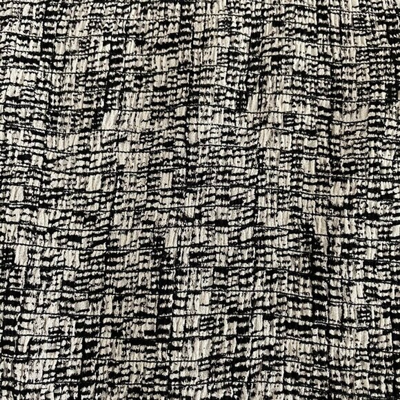 InWear Copenhagen PicalW Abstract Print Smocked LS Viscose Blouse Blk Crm Sz 6 - Picture 6 of 16